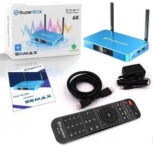 (Latest) 2025 S6 MAX Smart TV Box, Android 12.0 Operate System, 4GB RAM, 64GB Storage, 6K HD, Built-in Voice Control, Android Box, Versatile Streaming Media Player