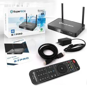 (Latest) SUPERBOX S7 PRO Newest Smart TV Box, Android 12.0 Operate System, 4GB RAM, 32GB Storage, Extended Time Shifting, Upgraded Connections, Versatile Streaming Media Player