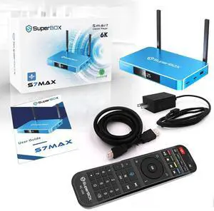 (Latest) SUPERBOX S7 MAX Newest Smart TV Box, Android 12.0 Operate System, 4GB RAM, 64GB Storage, Extended Time Shifting, Upgraded Connections, Versatile Streaming Media Player