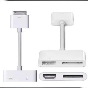 DIXSG 30-Pin to HDMI TV AV Cable Adapter Video Converter + Charging | Support iOS 9.3 | Extender Mirror Projector, TV, Monitor |