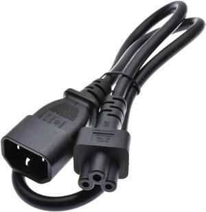 DIXSG C14 to C5 Power Plug Cable,IEC 320 C14 Male to C5 Female Adapter Cable,Universal Power Adapter IEC 320 C14 to C5 Adapter Converter C5 to C14 AC Power Cable 3 Pin IEC320 C14 Connector (6ft)