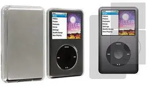 DIXSG Clear Transparent Hard Case Cover + Screen Protector for iPod Classic 80GB 120GB 160GB 6th Generation