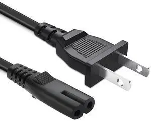 DIXSG 2 Prong AC TV Power Cord for Sam-sung UN40 UN43 UN48 UN49 UN50 UN55 UN60 UN65 UN70 UN75 UN78 Series 4k Smart TV P/N C7 Charger 5FT Cable Replacement