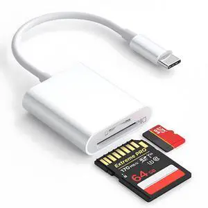 DIXSG SD Card Reader for Android, Micro SD Card to USB Adapter, USB C SD Card Reader for Camera Memory Card Reader, SD Card Reader for PC Phone Pads