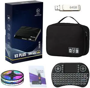 2025 vSeeBox V3 Plus Android TV Box | 64GB | Voice Remote | 4K UHD | Fast Ship