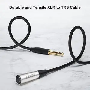 EBXYA 1/4" TRS to XLR Male Balanced Mic Microphone Cable 15ft, XLR to 6.35 Jack, 1 Pack