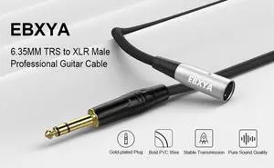 EBXYA 1/4" TRS to XLR Male Balanced Mic Microphone Cable 15ft, XLR to 6.35 Jack, 1 Pack