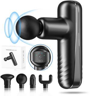SBUBU Mini Massage Gun for Deep Tissue Percussion - Portable Handheld Massager for Muscle Recovery with 4 Massage Heads High-Intensity Vibration Rechargeable Small Massage Gun