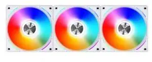 LIAN LI UNI FAN AL120 RGB WHITE 3X 12CM FAN PACK WITH CONTROLLER