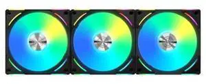LIAN LI UNI Fan AL120 V2 RGB Black 3x 120mm Fan Pack with Controller
