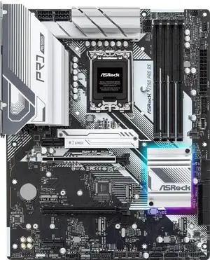 ASRock Z790 PRO RS Intel LGA1700 (14th,13th,12th Gen) ATX Mainboard, 4 slots DDR5, PCIE 5.0 x16, Quad Hyper M.2 slots, 2.5Gb Lan, 7.1 Nahimic Audio, Front USB3.2 Gen2X2 Type_C, 14+1+1 Power Phase