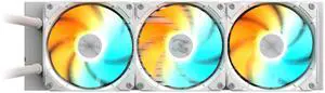 GIGABYTE AERO 360 liquid CPU Cooler, 360mm Radiator with 3x 120mm low noise ARGB Fans, compatible with Intel LGA 1851, 1700, 115X, 1200, and AMD AM5, AM4