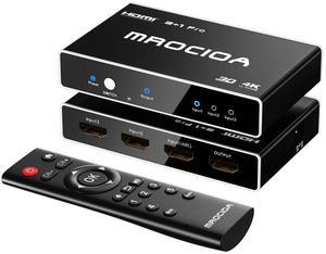 Mrocioa HDMI Switch with Arc, 3 in 1 Out 4K@60Hz Metal HDMI Switch Splitter, HDMI 2.0 Splitter Box with Remote for PS5/Xbox One/OLED TV/Sky Box