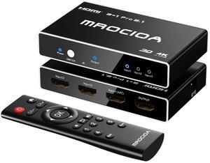 Mrocioa HDMI 2.1 Switch 8k, 4K@120Hz 3in 1 out HDMI Splitter, 8k HDMI Switch with IR Remote for TV/PS5/Xbox Series X