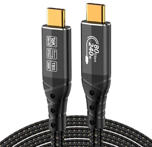 Thunderbolt 5 Cable 3.3FT, Thunderbolt Cable, 120Gbps, 240W Fast Charging, Compatible with Thunderbolt 4, SSD, MacBook M4 Pro/Max, iPhone 17 Thunderbolt 5 Cable 3.3FT, Thunderbolt Cable, 120Gbps, 240W Fast Charging, Compatible with Thunderbolt 4, SSD, MacBook M4 Pro/Max, iPhone 17