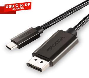 Mrocioa USB C to DisplayPort Cable 6ft, USB C to DP Cable 4K@60Hz, Type-C to DP Adapter for Samsung galaxy Laptop, Thunderbolt 4/3 Compatible