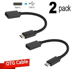 Mrocioa USB C to USB Adapter 2Pack, USB C to USB3.0 Female Adapter, OTG Cable Thunderbolt Compatible for MacBook Pro/Air, iPhone 15/16, S23/24, Laptops, Tablets