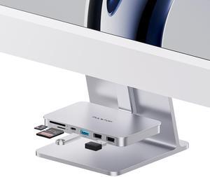 PULWTOP USB C Hub for iMac - 10Gbps, Supports M1/M3/M4, 2 USB A 2.0, SD/TF Card Reader for 24 inch iMac & Studio Display
