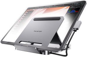 PULWTOP USB C Hub for iPad Pro, PULWTOP Docking Station for iPad M4, 4K@60Hz HDMI, 100W PD Aluminum Hub with SSD Enclosure, Stand Dock for i-Pad Mini 6th Gen, No Support Lightning Port