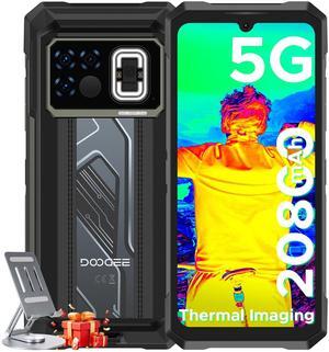 DOOGEE Fire 6 Max(2025) 5G Rugged Smartphone with Thermal Image Camera,20800mAh/33W Fast,6.72" FHD+ 120Hz IPS Screen,120LM Flashlight Rugged Phone,256GB/TF 2TB,50MP,Android 14,IP68 Waterproof Phone