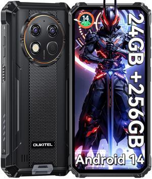 OUKITEL G1 Rugged Smartphone Unlocked - 24+256GB/1TB Android 14 Rugged Cellphones, 6.52HD Display 10600mAh Battery 48MP Rear Camera IP68/IP69K Waterproof Phone, Dual Sim/NFC/Fingerprint 2025