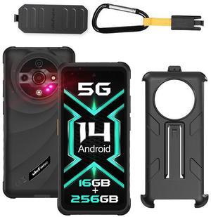 Ulefone Armor X31 Pro 5G Rugged Phone, MTK Dimensity 6300 5G, 16GB+256GB, Android 14, 6.56 120Hz, 64MP Main Cam., 25MP Night Vision Cam., 6050mAh, NFC/IR Blaster/GPS + CASE - Black