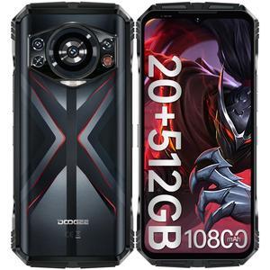 DOOGEE S118 Rugged Phone Unlocked 2024-Android 14 Rugged Smartphone, Helio G99 20GB RAM+512GB ROM, 6.58" FHD+120HZ, 10800mAh Battery-33W Cell Phones, 50MP Camera Waterproof Phone/4G Dual SIM/NFC/OTG