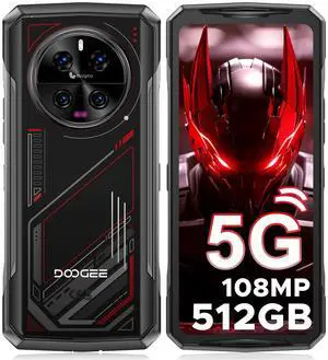 DOOGEE V40 Rugged Smartphone Unlocked 5G,Rugged Phone with 6.78FHD+120Hz,4nm Dimensity 7300 Octa-core Android 14 Phone,108MP+AI Camera,8680mAh Battery 33W, NFC/5G Dual SIM/WiFi 6E