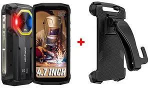 Ulefone Armor Mini 20 Pro 5G Rugged Phone, 16GB+256GB MTK Dimensity 6300, 64MP+50MP Main Camera, 6200mAh(33W), 4.7" HD+ Corning Gorilla Screen,Waterproof, Versatile LED Light, Android 14 + case