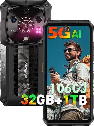 Ulefone Armor 28 Ultra 5G AI Rugged Phone, 32GB+1TB/2TB Expansion, MTK Dimensity 9300+ 12-Core, 6.67" AMLOD Dual Screen, 64MP+50MP+50MP Real Camera, 10600mAh/120W, IP68/IP69K, 8K Video, Widevine L1