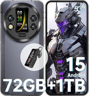 OUKITEL WP200 Pro Rugged Smartphone 5G - Android 15, 72GB (24+48) RAM+1TB ROM, 6.7" Rugged Phone, 8800mAh Android Phones, 108MP Camera, IP68/69K Waterproof Phone, 4G Dual SIM/NFC/OTG/GPS, 2025 Gray