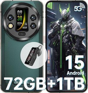 OUKITEL WP200 Pro Rugged Smartphone 5G - Android 15, 72GB (24+48) RAM+1TB ROM, 6.7" Rugged Phone, 8800mAh Android Phones, 108MP Camera, IP68/69K Waterproof Phone, 4G Dual SIM/NFC/OTG/GPS, 2025 Green