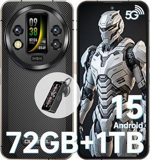 OUKITEL WP200 Pro Rugged Smartphone 5G - Android 15, 72GB (24+48) RAM+1TB ROM, 6.7" Rugged Phone, 8800mAh Android Phones, 108MP Camera, IP68/69K Waterproof Phone, 4G Dual SIM/NFC/OTG/GPS, 2025