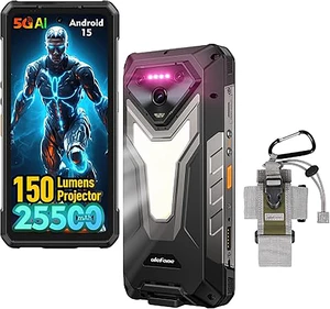 Ulefone Armor 34 Pro Plus 5G Rugged Phone Unlocked with 150 Lumens Projector, 32GB+512GB ROM/2TB, 25500mAh 66W, Android 15 6.95" 120Hz, 64MP+50MP+50MP 32MP, 1100LM LED Light/Waterproof/NFC/Widevine L1 Ulefone Armor 34 Pro Plus 5G Rugged Phone Unlocked with 150 Lumens Projector, 32GB+512GB ROM/2TB, 25500mAh 66W, Android 15 6.95" 120Hz, 64MP+50MP+50MP 32MP, 1100LM LED Light/Waterproof/NFC/Widevine L1