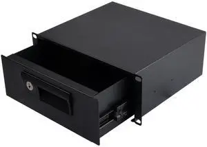 52Pi 2U Rackmount Lockable Drawer, 10 inch Server Cabinet Case for DeskPi RackMate T0/T1 Server Cabinets