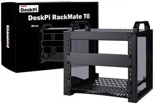 52Pi T0-Black Rackmount, DeskPi 10 Inch 4U Server Cabinet for Network, Servers, Audio, and Video Equipment