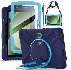WERLEO Case for Samsung Galaxy Tab Active5 Pro 2025 / Active4 Pro 2022 / Active Pro 2019 10.1" Shockproof Cover with Screen Protector Pencil Holder Stand Shoulder Strap Stylus Pen