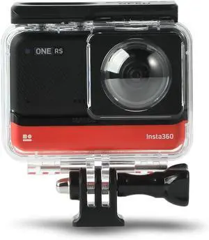 WERLEO Dual Lens Panoramic Waterproof Shell for Insta360 ONE RS 360° Lens Edition, Underwater Diving Protective Housing 30M/98FT with Mounting Bracket Accessories