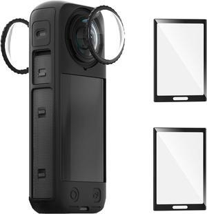 WERLEO Insta 360 X4 Premium Glass Lens Guard Set Screen Protector for Insta360 X4 X 4 9H Hard Tempered Glass Film Anti-Scratch [Bubble Free]