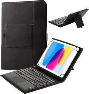 WERLEO Universal Tablet Keyboard Case 9" - 11" inch with Touchpad, 2-in-1 Bluetooth Wireless Keyboard Case, Stand Folio Tablet Case Protective Cover for 9" 9.7" 10.1" 10.2" 10.5" 10.9" 11" Tablets