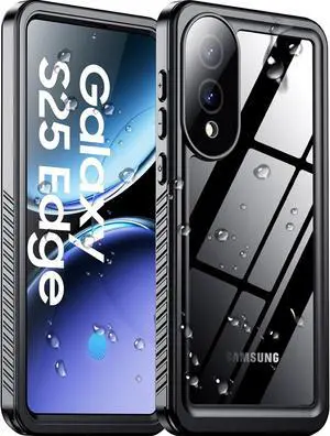 WERLEO for Samsung Galaxy S25 Edge Case Waterproof, Built-in Lens & Screen Protector Military Grade Shockproof Dropproof IP68 Underwater Full Body Phone Case for Galaxy S25 Edge 6.7"