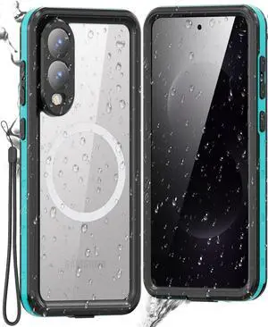 WERLEO for Samsung Galaxy S25 Edge Case Waterproof [Fit for MagSafe] 360° Full Body Rugged Shockproof Case for S25 Edge 6.7" [IP68 Underwater][Built-in Screen Protector & Lens Protector] Blue