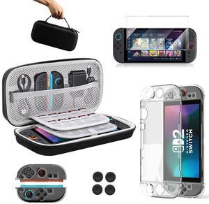 WERLEO Accessories Bundle for Nintendo Switch 2 (2025), Gift Kit with Carrying Case, Dockable Protective Cover, HD Screen Protector, Silicone Anti-Slip Joy-Con Skins & More for Switch New Gen 2025