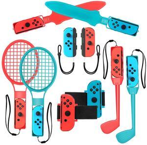 WERLEO Switch Sports Accessories for Nintendo Switch Games , Family Party Pack Game Accessories Set Kit for Kids Switch OLED Sports Games
