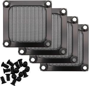 WERLEO 60mm Computer Case Fan Filter Grills with Screws, Aluminum Frame Ultra Fine Stainelss Steel Mesh - 4 Pack