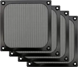 WERLEO 120mm Computer Fan Filter Grills with Screws, Ultra Fine Aluminum Mesh - 4 Pack