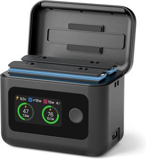 WERLEO Insta 360 X5 Battery Charger for Insta360 X5 Accessories, 27W Dual Fast Charging Case w/LCD Display, Intelligent Two Way Charger Hub for Insta360 X5 Batteries, Shows Battery SOC, Charger Only