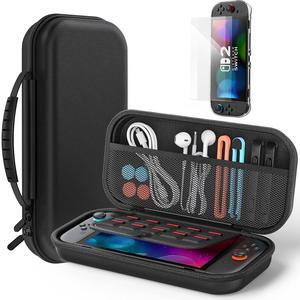 WERLEO Switch Case for Nintendo Switch 2 (2025) with 2pcs Screen Protectors, Hard Shell Carry Case with Soft Lining, 10 Card Slots, Durable Ballistic Nylon, Soft Silicone Handle for Nintendo Switch2