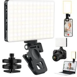 WERLEO 120 LED Selfie Light for iPhone, Portable Phone Light with Clip & Camera Tripod Adapter - 8000mAh Rechargeable, 3 Lighting Modes, CRI 97+ for Video Recording, TikTok, Vlogging, Laptop, Makeup