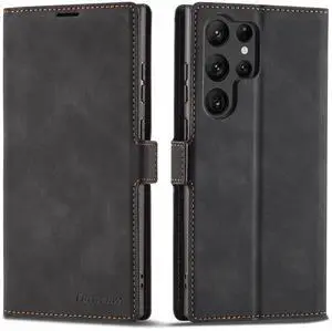 WERLEO Case for Samsung Galaxy S25 Ultra 5G 6.9 inch Premium PU Leather Phone Cover with Card Holder Stand, Shockproof Flip Wallet Cover